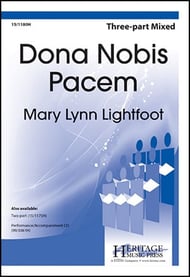 Dona Nobis Pacem Three-Part Mixed choral sheet music cover Thumbnail